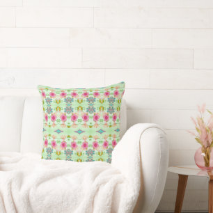 Enchanting Eclectic Garden: Diverse Floral Beauty Cushion