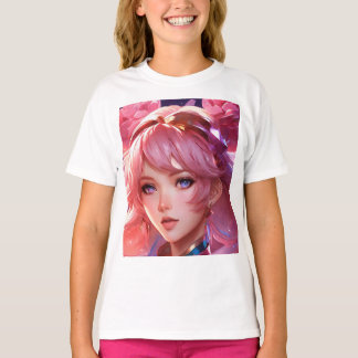 Enchanting Elegance: Anime Girl Animation Women's T-Shirt
