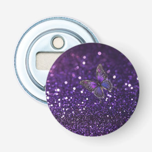 Enchanting Elegance: The Purple Sparkle Butterfly Bottle Opener