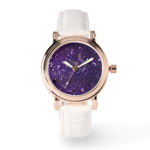 Enchanting Elegance: The Purple Sparkle Butterfly  Watch