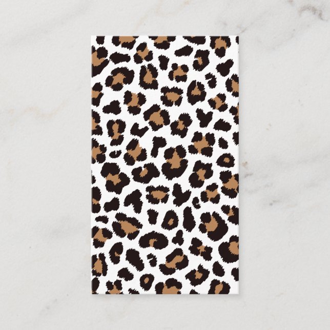 Enchanting Elegant Natural Leopard Patterns Business Card (Front)