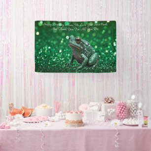 Enchanting Emergence: The Green Sparkle Frog  Banner
