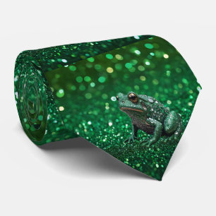Enchanting Emergence: The Green Sparkle Frog, Tie