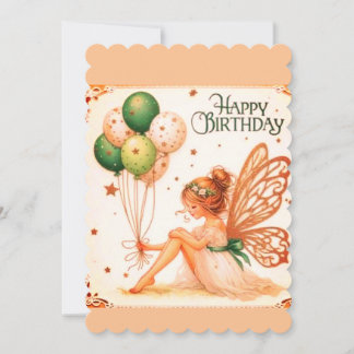 Enchanting Fairy Happy Birthday Greeting Card | Wh