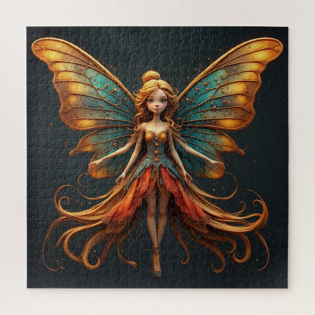 Enchanting Fairy with Colourful Wings Jigsaw Puzzle (Vertical)
