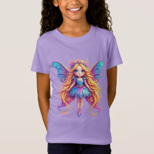 Enchanting Fantasy Fairy with Colourful Wings T-Shirt
