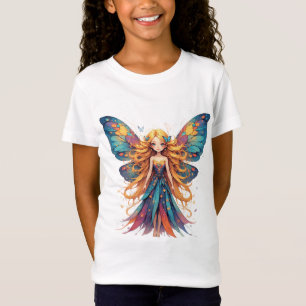Enchanting Fantasy Fairy with Colourful Wings T-Shirt