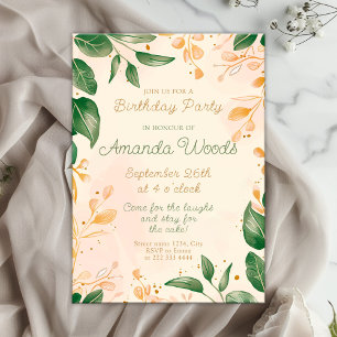 Enchanting Floral Delight Birthday Celebration Invitation