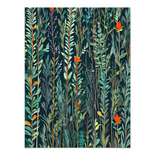 Enchanting Floral Dreamscape Seamless Pattern Photo Print
