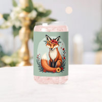 Enchanting Floral Fox Woodland Folk Art