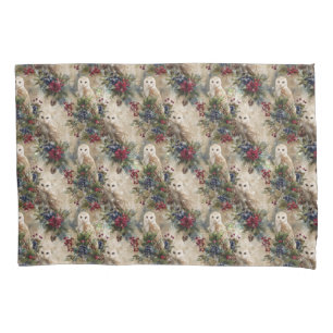 Enchanting Floral Owl Pillowcase