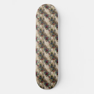 Enchanting Floral Owl Skateboard