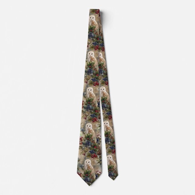 Enchanting Floral Owl Tie (Front)