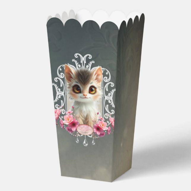 Enchanting, fluffy kitten  favour box (Front)