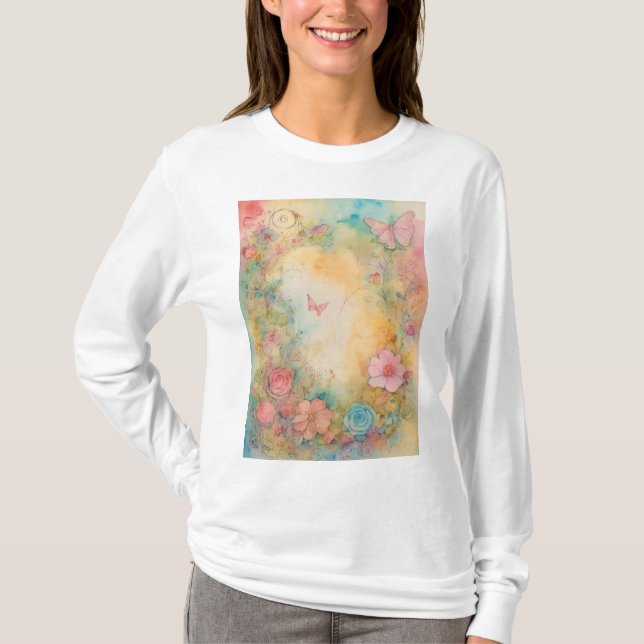"Enchanting Flutter: Butterfly Womens T-shirts| T-Shirt (Front)