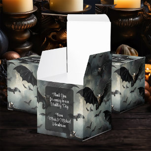 Enchanting Flying Vampire Bats Gothic Wedding Favour Box