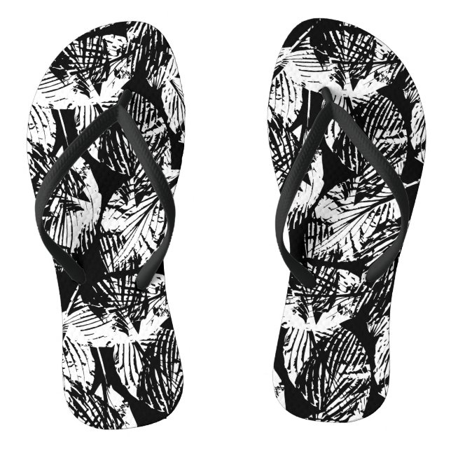 Enchanting Forest Foliage Seamless Pattern Jandals (Footbed)