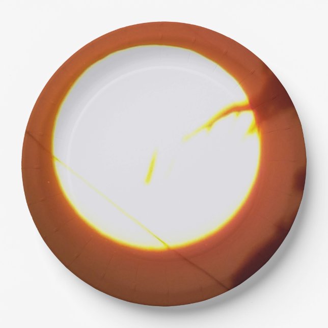 Enchanting Full Moon 9" Round Paper Plate (Front)