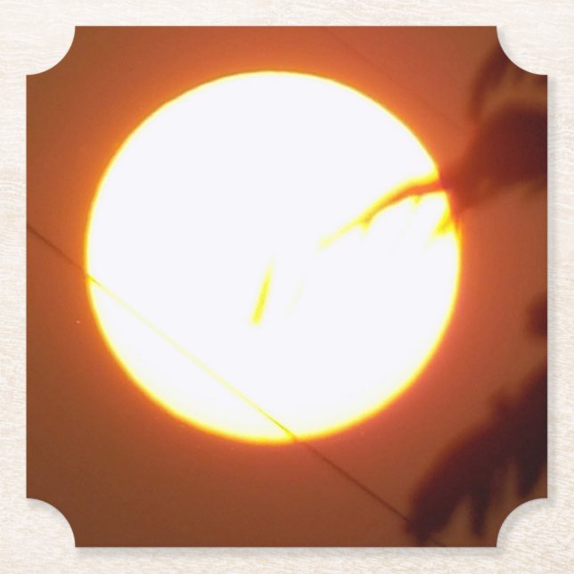 Enchanting Full Moon Paper Coaster (Front)