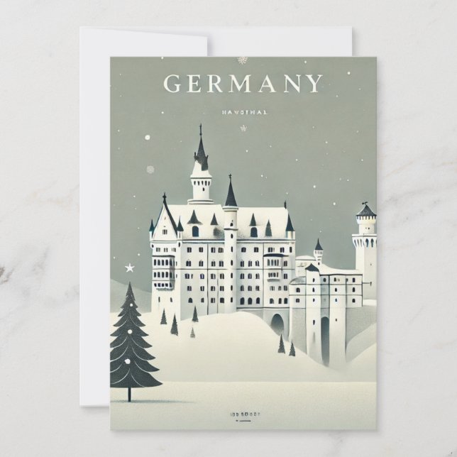 Enchanting German Christmas Holiday Card (Front)