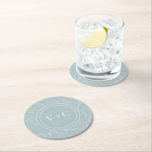 Enchanting Ginkgo Biloba Wedding Paper Coaster