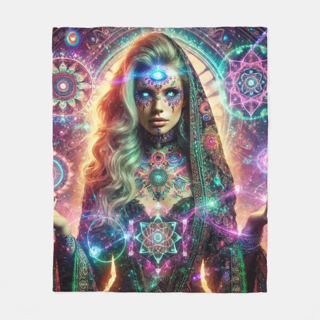 Enchanting Goddess  Fleece Blanket (Front)