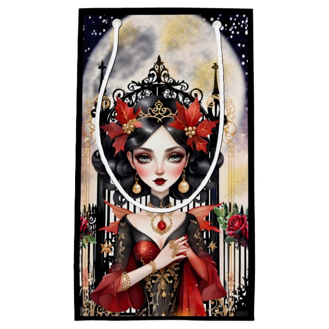 Enchanting Goth Fairy Christmas Gift Bag (Front)