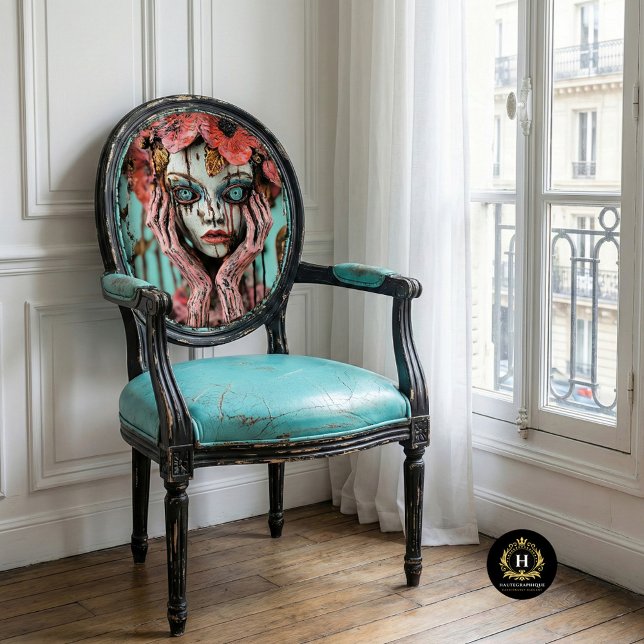 Enchanting Gothic Pink Floral Gargoyle Decoupage  Tissue Paper (Creator Uploaded)