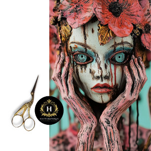 Enchanting Gothic Pink Floral Gargoyle Decoupage  Tissue Paper