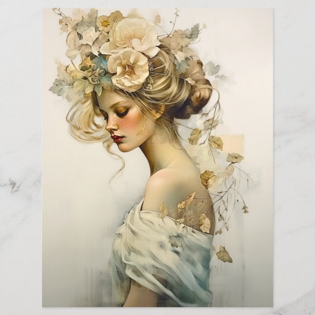 Enchanting Grace Scrapbook Paper (Front)