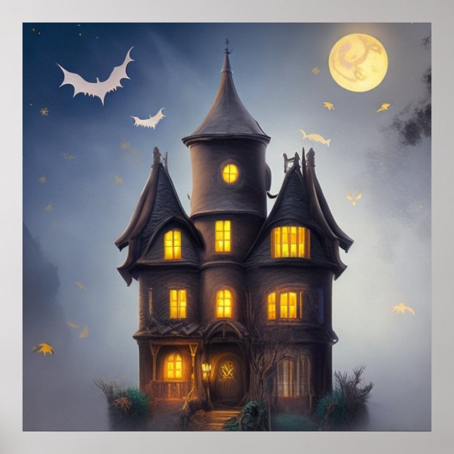 Enchanting Halloween Moonlight  Poster (Front)
