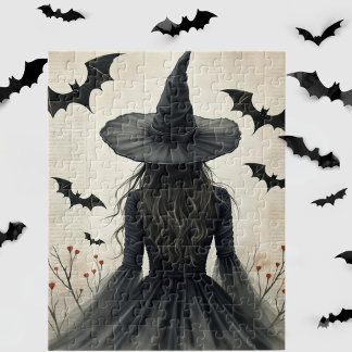 Enchanting Halloween Witch Jigsaw Puzzle