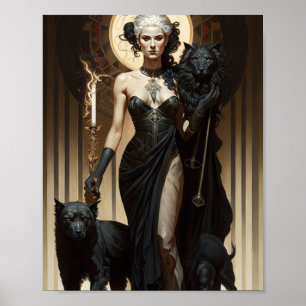 Enchanting Hecate: Full Body Portrait of the Greek Poster