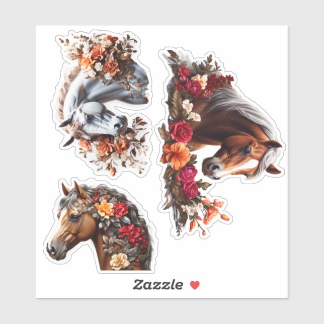 Enchanting Horses Vinyl Stickers Customise (Sheet)