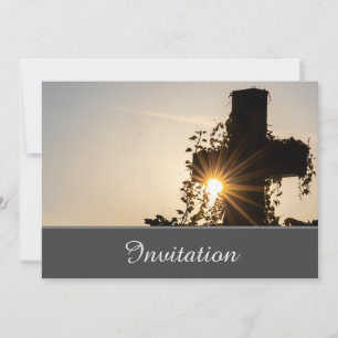 Enchanting Invitation Card with Holy Cross