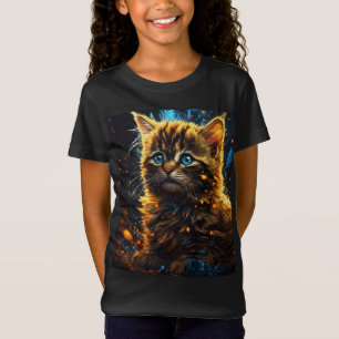 Enchanting Kitten Art – Fire & Ice Splatter Tee