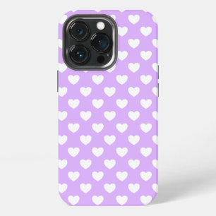 Enchanting Lavender And White Hearts iPhone Cover
