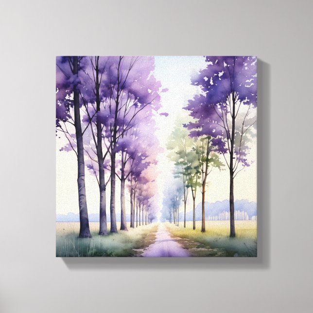 Enchanting Lavender Lane Canvas Print (Front)