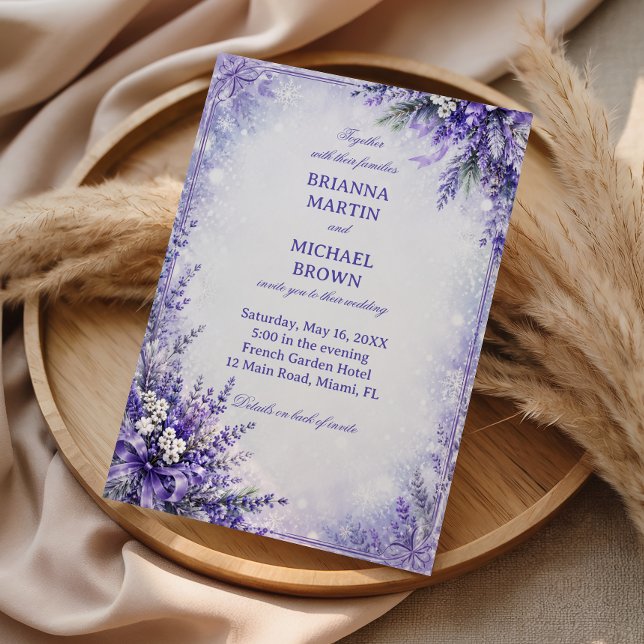 Enchanting Lavender Winter Botanical Invitation (Creator Uploaded)