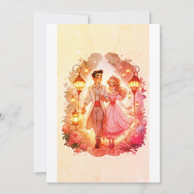 Enchanting Love – Fairy Tale Together Invitation (Front)