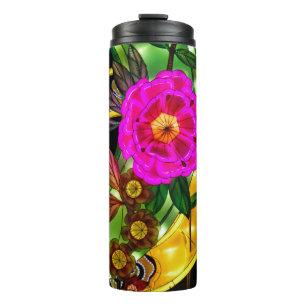 Enchanting Magenta & Gold  Thermal Tumbler