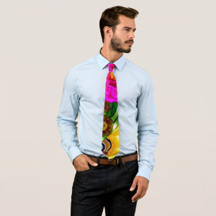 Enchanting Magenta & Gold  Tie