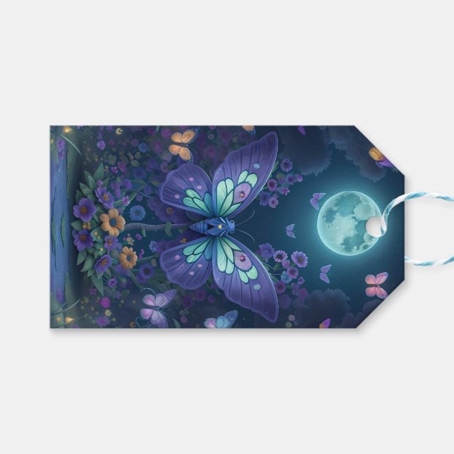 Enchanting Moonlit Fairy Gift Tags (Front (Horizontal))