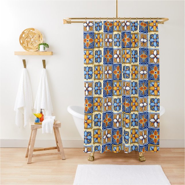 Enchanting Moroccan Floral | Vibrant Elegance Shower Curtain (Creator Uploaded)