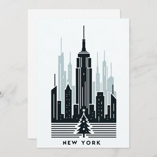 Enchanting New York City Christmas Postcard (Front/Back)