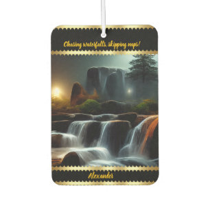 Enchanting night waterfalls with a personal touch car air freshener