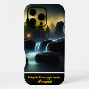 Enchanting night waterfalls with a personal touch iPhone 16 pro max case