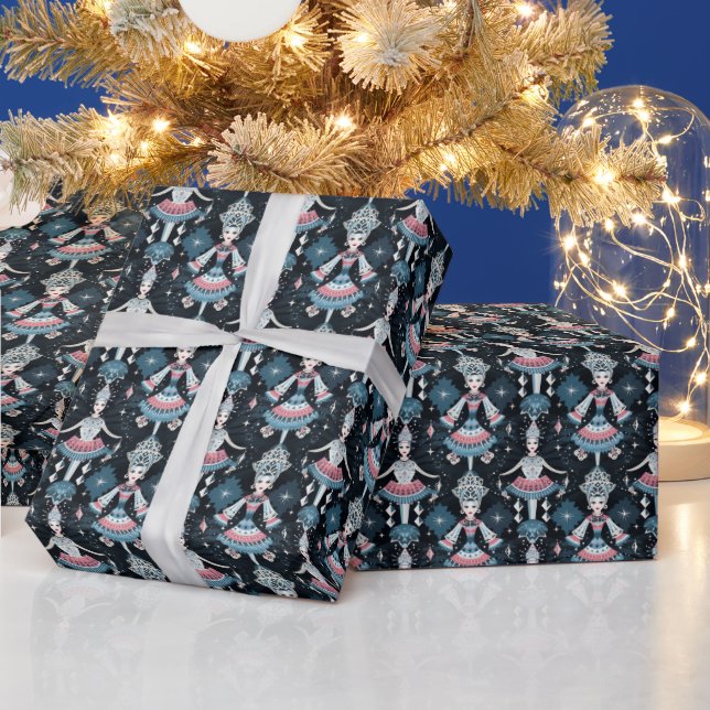 Enchanting Nutcracker Ballet, Harlequin Wrapping Paper (Holidays)