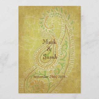 Enchanting Paisleys Wedding Invitation
