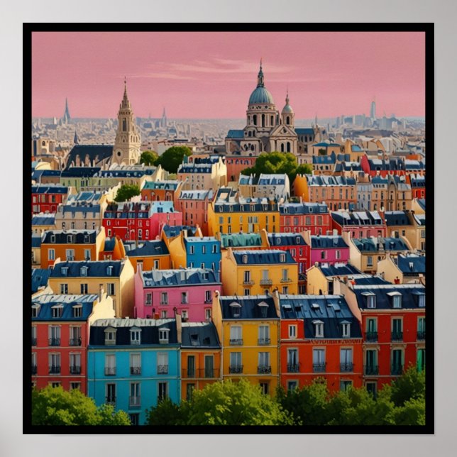 Enchanting Paris Wall Art Poster (Front)